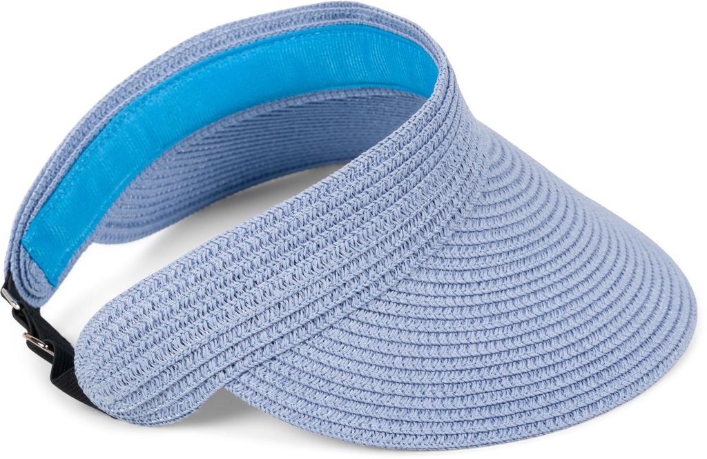 styleBREAKER Papierstroh Visor Cap einfarbig | Sonnenvisier Produktbild 