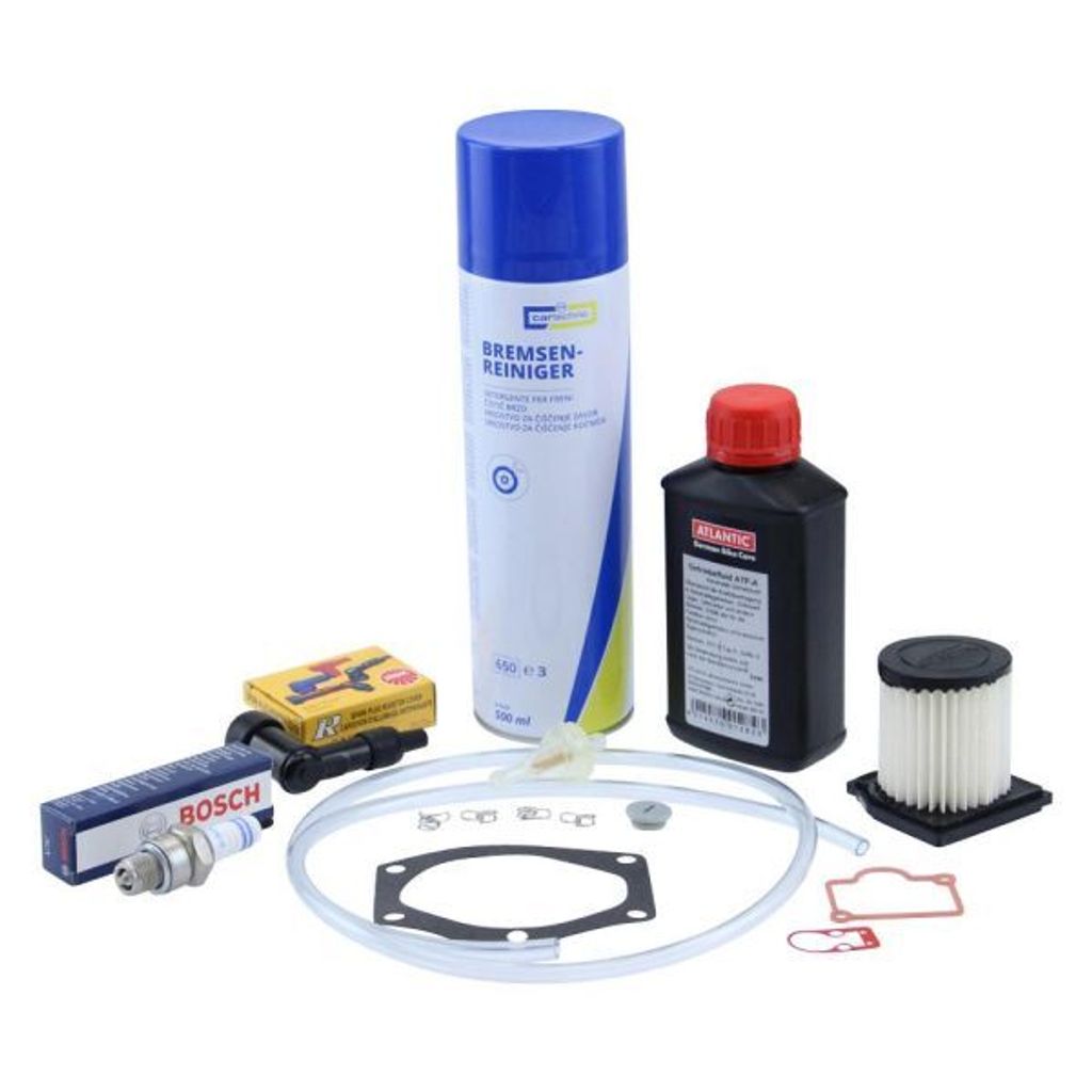 Hercules Prima 2 4 Inspektionsset Luftfilter 27mm Kerze Bosch W7AC Dichtung Zündkerzenstecker Sachs 504 505 Automatik