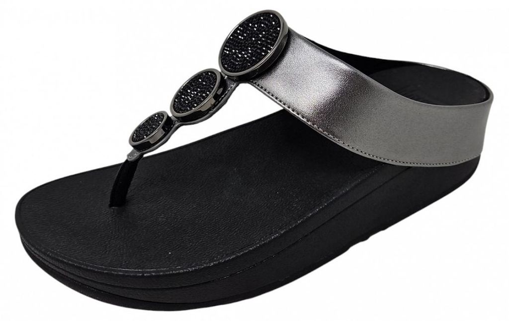fitflop Halo Bead Circle Zehensteg Schwarz in Gr. 41