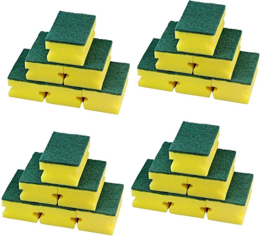 200x Scheuerschwamm Topfreiniger Set Küchenschwamm Topfschwamm Reinigung Schwamm