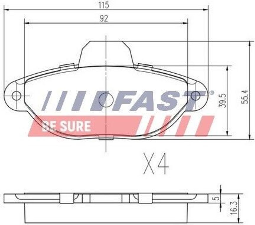 FAST Bremsbeläge Satz Vorne Bremsklötze für FIAT PANDA (169) FT29005