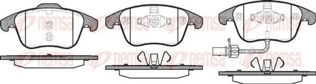 REMSA Bremsbeläge Satz Vorne Bremsklötze für AUDI A4 Avant (8K5, B8) 1219.11