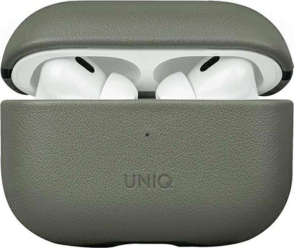 Uniq Hlle Terra AirPods Pro 2 Gen. Echtes Leder grn/flechtengrn