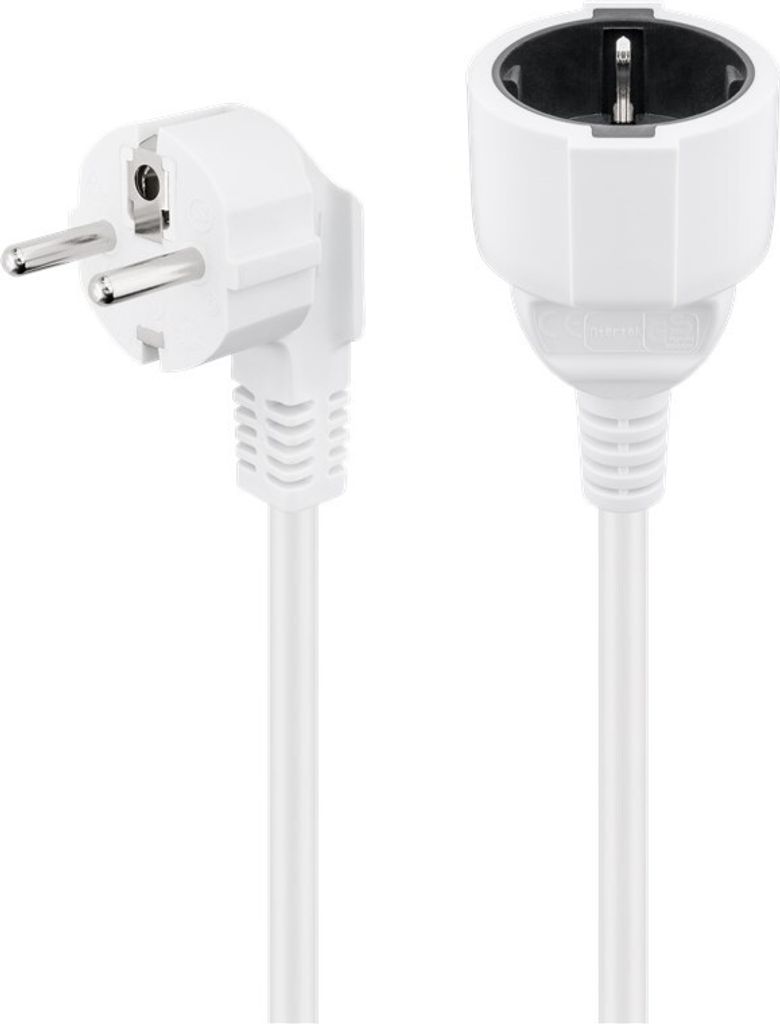 Goobay 93091 Prolunga contatto di terra, 2 m, bianco, 2 m - Immagine del prodotto 