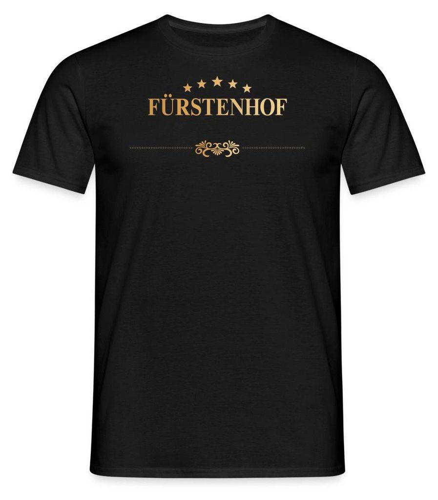 Spreadshirt Sturm Der Liebe Hotel Fürstenhof Logo Wappen Männer T-Shirt, S, Schwarz