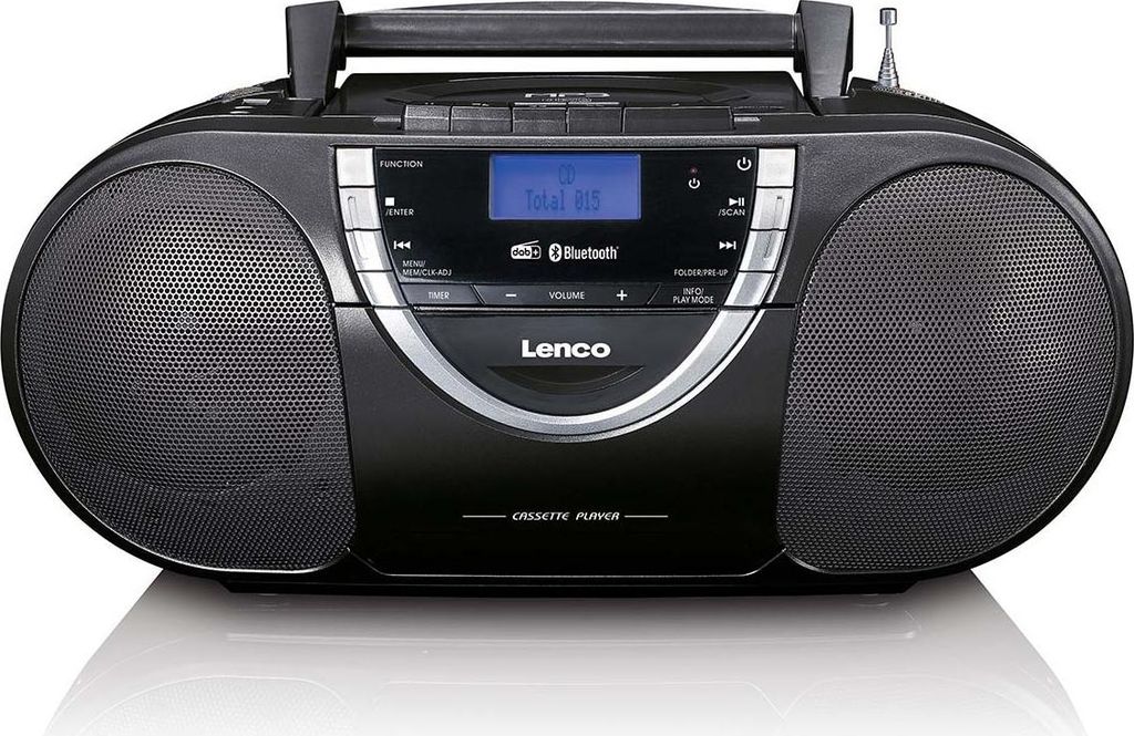 Lenco SCD-6900BK - Tragbarer Radio-CD-Player mit DAB+ und Kassette - Grau