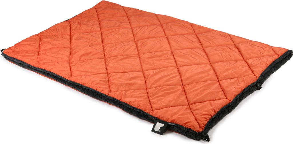 Extreme Lounging - b-decket - zweiseitig kariert - gesteppt und Teddyfleece - für drinnen und draußen - 140x200cm - orange