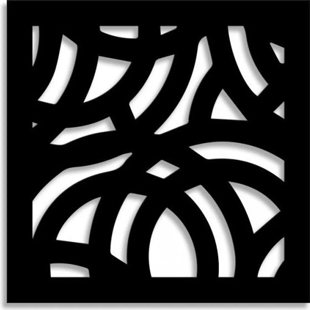 Pannello Tecnico PVC Traforato Nero 10mm CERCHI LARGE 73x73 cm