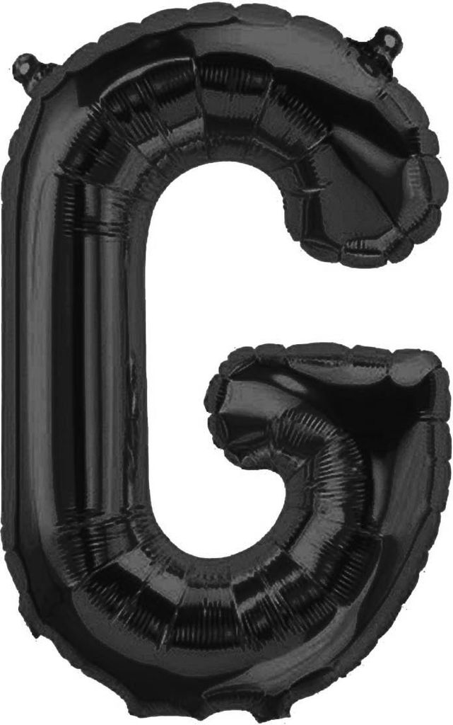 Folienballon Buchstabe G, schwarz, ca. 40 cm, für Produktbild 