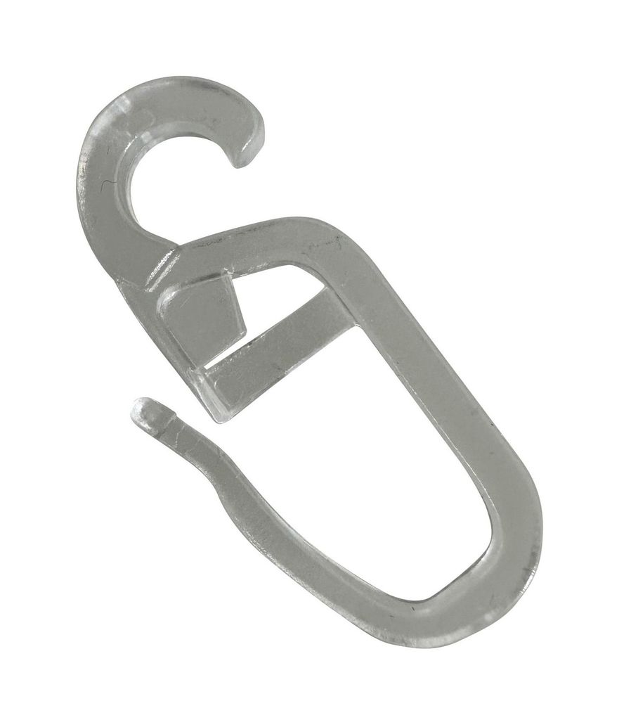 rewagi 100x Überklipshaken Transparent – 6 mm Öse – Gardinenhaken Faltenhaken