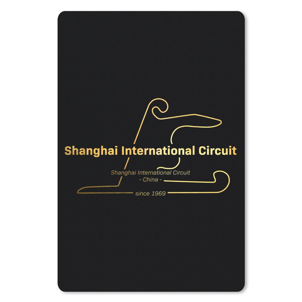 MuchoWow Mauspad Mousepad China - F1 - Rennstrecke 18x27 cm - Mousepads - Maus Mat - Pad - Mausunterlage