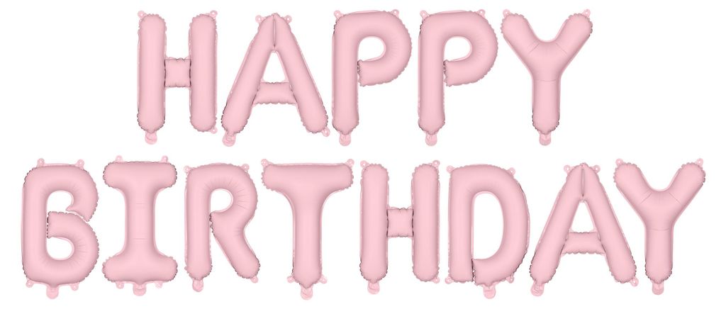 Ghirlanda di palloncini Happy Birthday 340x35cm Lettering Immagine del prodotto 