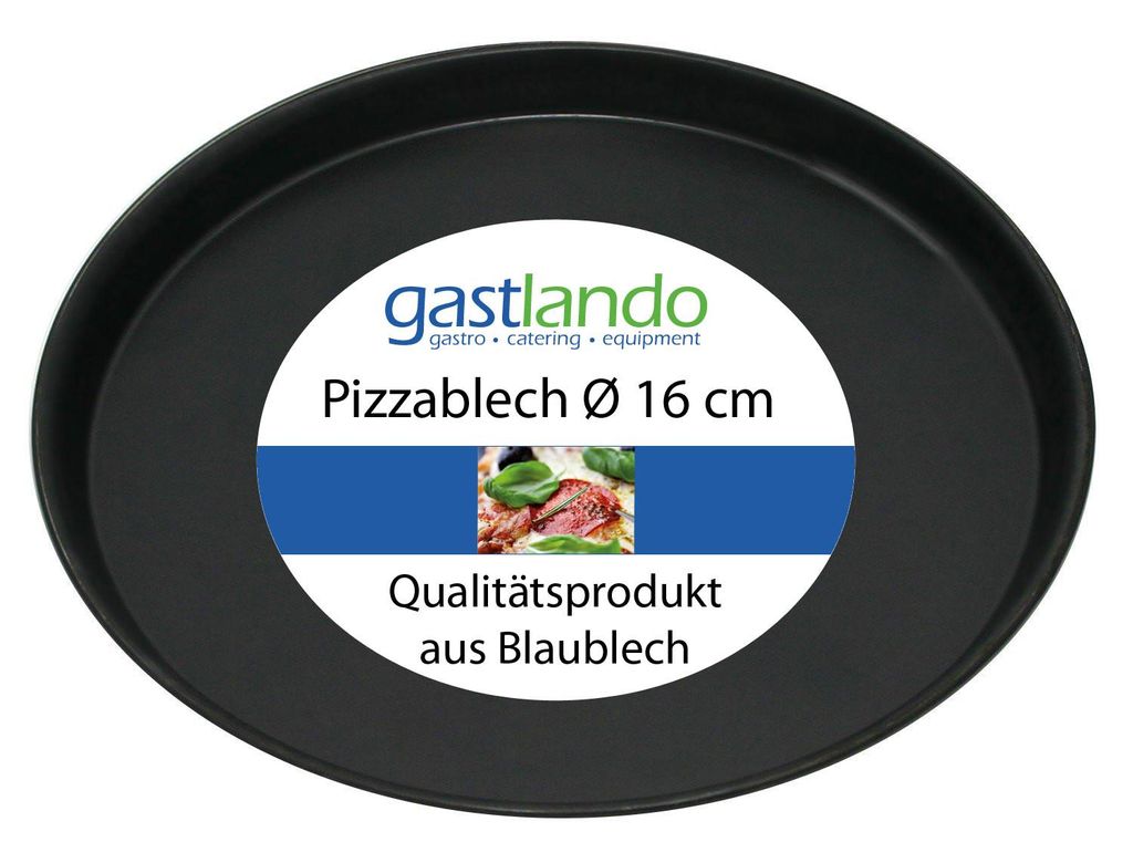 30 x Pizzablech rund Ø 16 cm aus Blaublech – Pizza Backform / Mini-Pizzablech für Ofen, Haushalt & Gastronomie