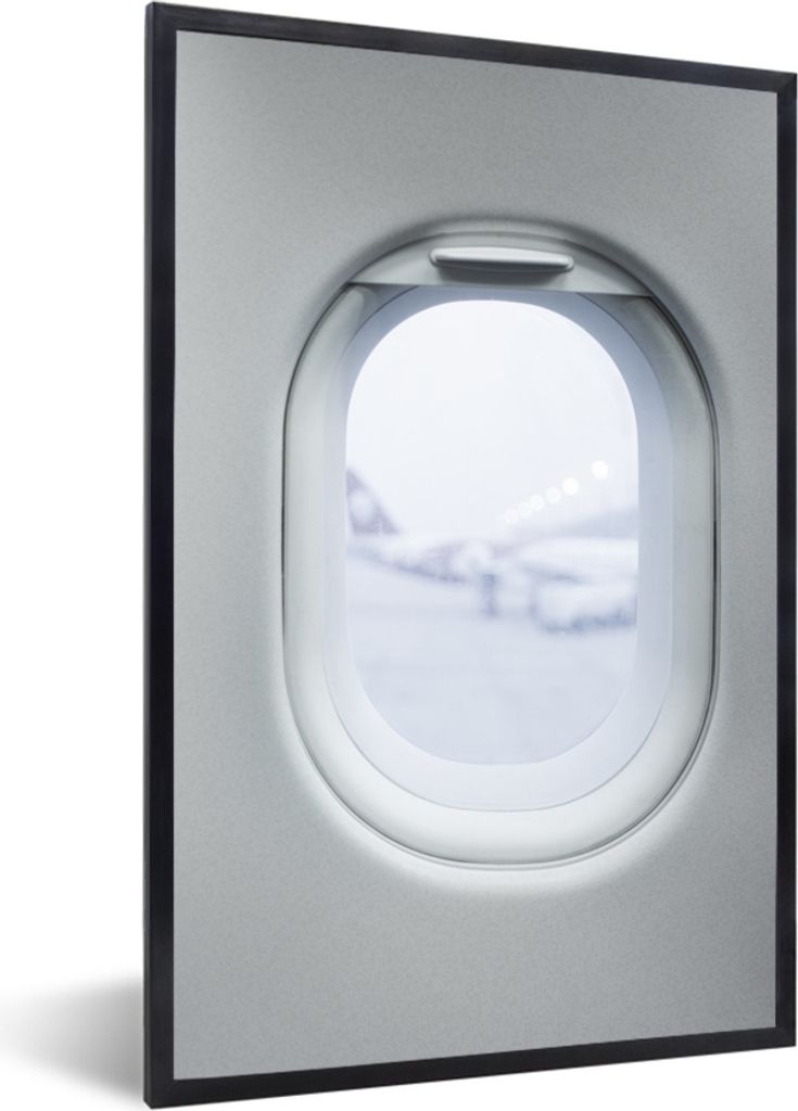 MuchoWow MuchoWow Gerahmtes Poster Blick aus dem Flugzeugfenster 20x30 cm - Poster mit zchwarzem Bilderrahmen - Drucken - Bilder Poster im Rahmen