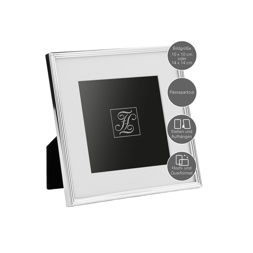 Fink JOY, Bilderrahmen 10x10 cm, Glas, versilbert, Metall, Produktbild 