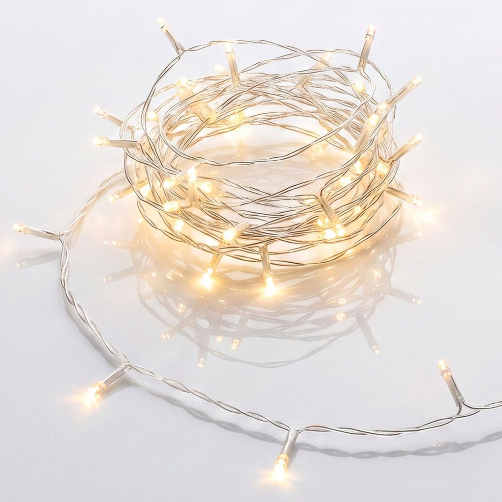 Lichterkette mit 50 LED in warm weiß - 500 cm - Weihnachts Produktbild 