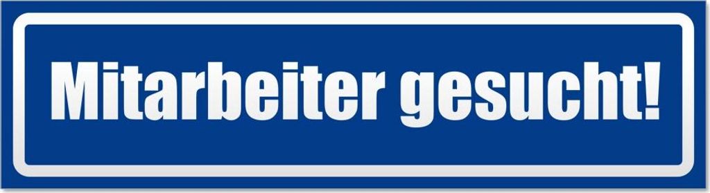 Mitarbeiter gesucht invertiert Magnetschild Schild magnetisch
