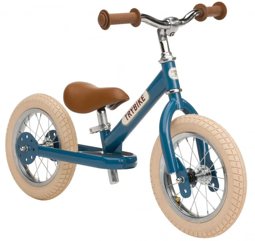 Vélo Vintage Bleu Trybike Roue Acier : Style Rétro et Cadre Ultra Robuste