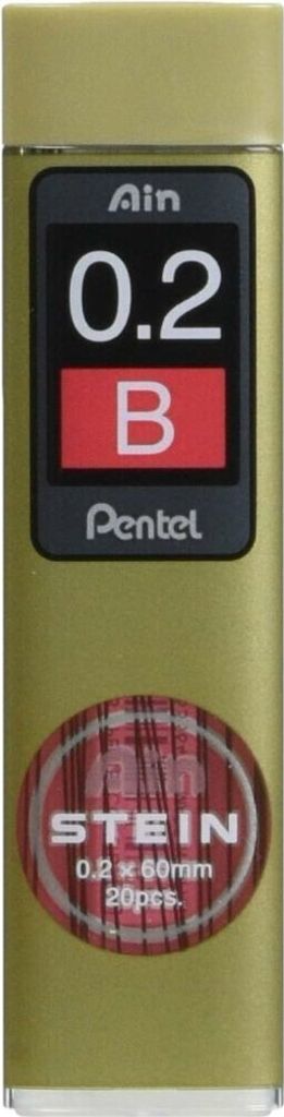 Pentel Druckbleistift-Feinmine AIN STEIN C272 Härtegrad: B 20 Stück
