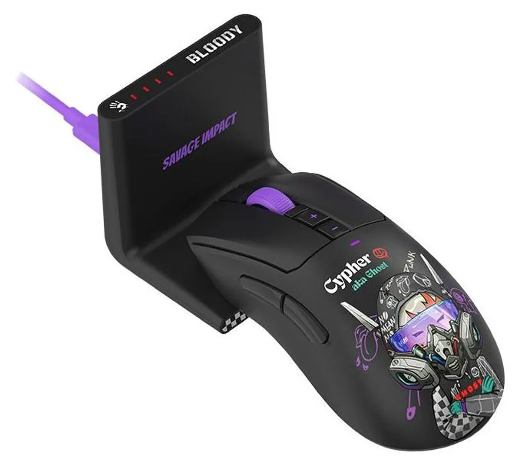 Souris Gamer Sans Fil Bloody R73 Ultra Duo 2.4G USB Coloris Cypher Ghost