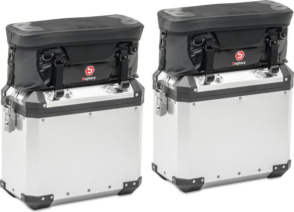 Set 2x Zusatztasche für Alukoffer wassserdicht Aluminium Koffer Tasche
