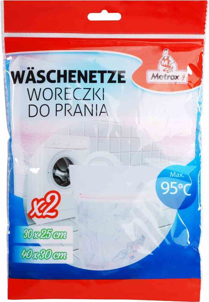 Metrox 152-7 Wäschenetze 2x bis 95°C 30x25cm, 40x30cm, weiß