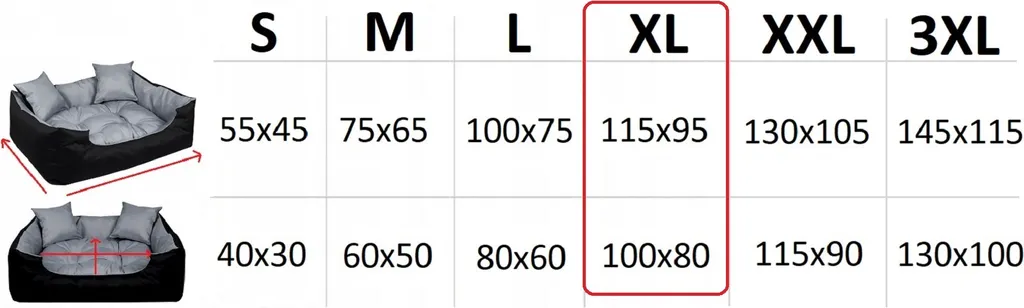 Cuccia Design ECCO 115x95 Impermeabile Grigio per Cani Grandi - 7