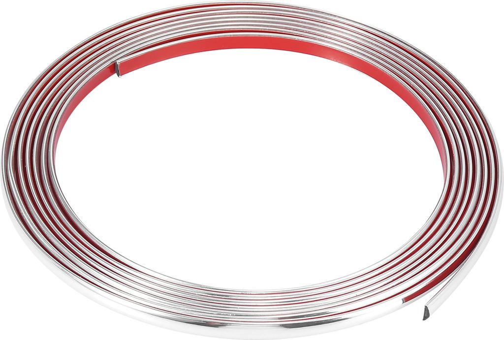 5mx10mm PVC Chrom Silberton Zierleiste fuer Autokarosserie Tuerfenster