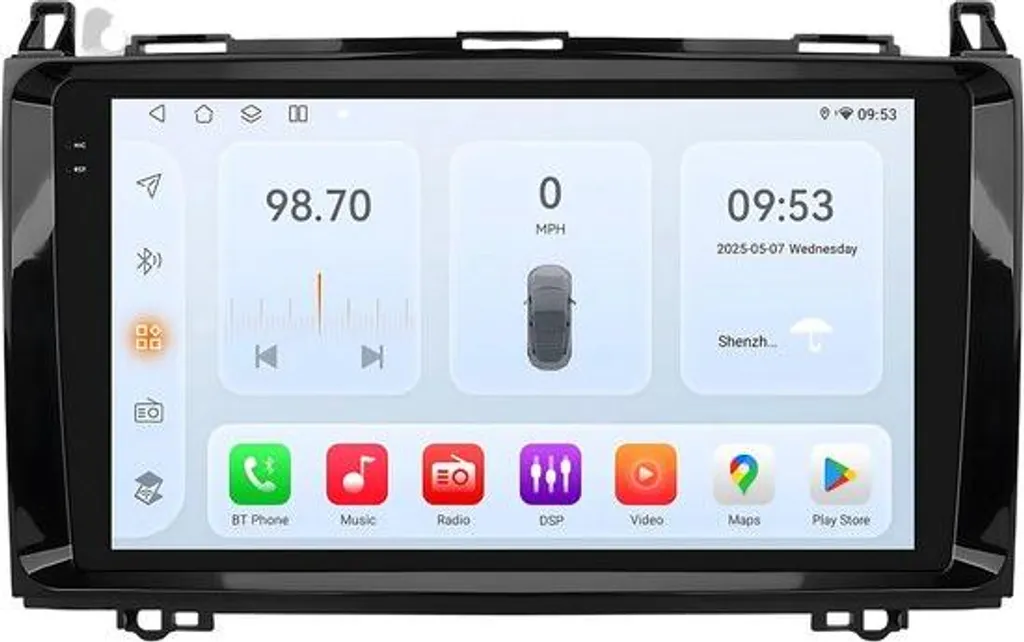 Autoradio Android 14 CarPlay pour Mercedes B200 Sprinter W906 Série QS