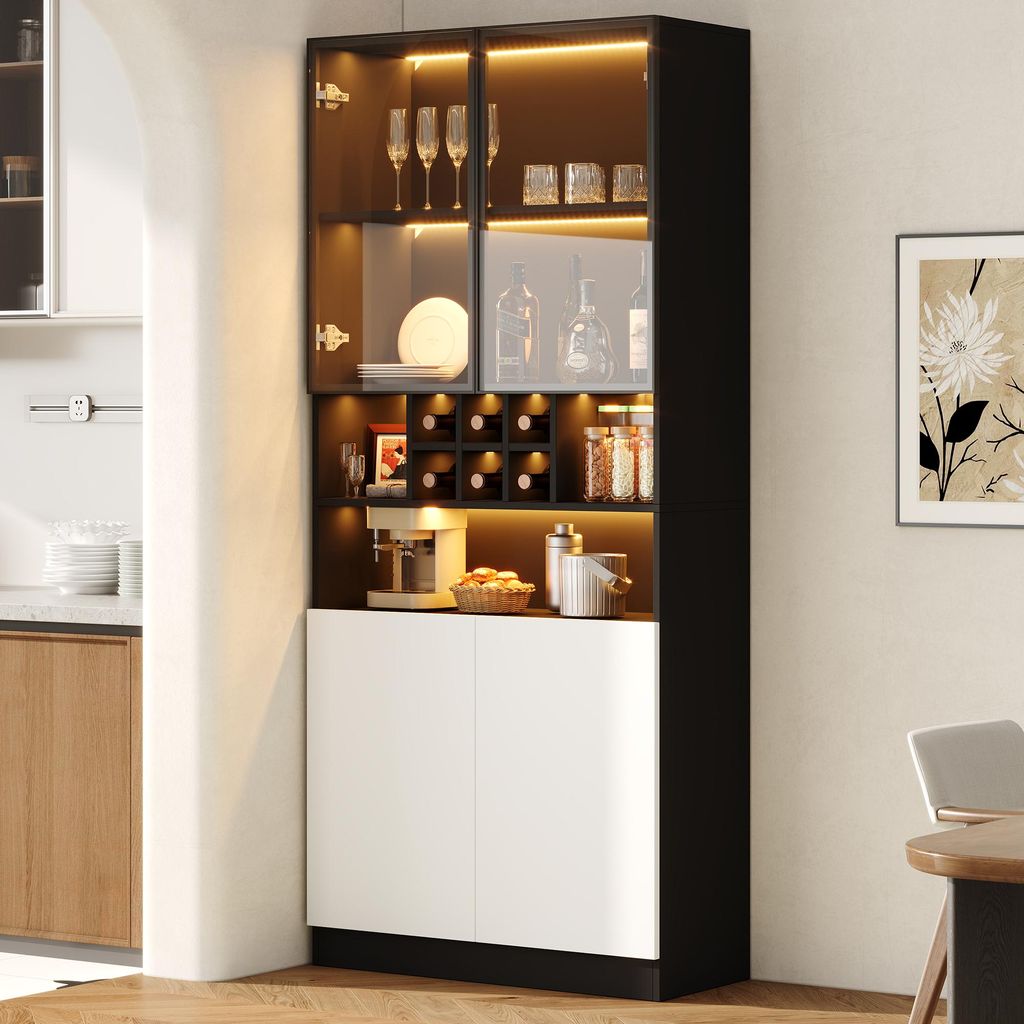 MODFU, vetrina in vetro 80x30x180 cm, mobile alto Immagine del prodotto 