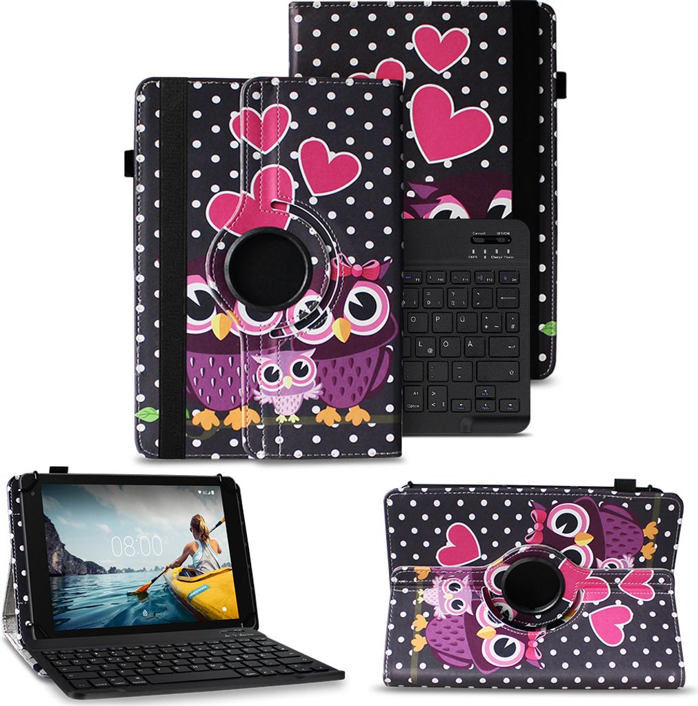 Schutzhülle Tastatur für Tabwee T80 Tablet Tasche Bluetooth Hülle QWERTZ CaseFarben:Motiv 4