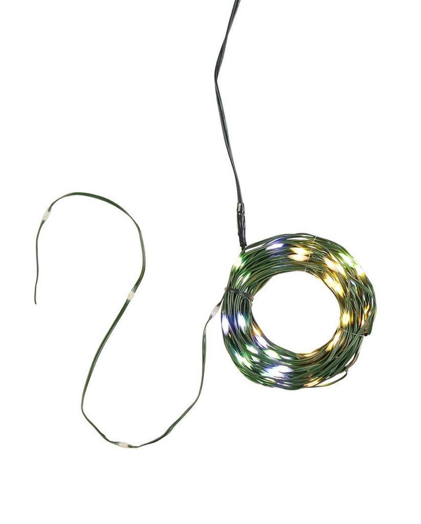 Weihnachtsbaum Lichterkette warmweiß bunt LED-Lichterkette außen und innen mit Timer