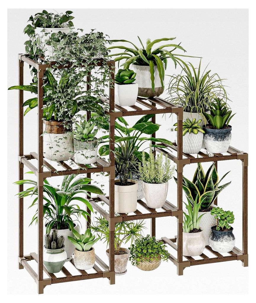 Pflanzenständer für 7 Töpfe - Blumenregal für Innen und Außen