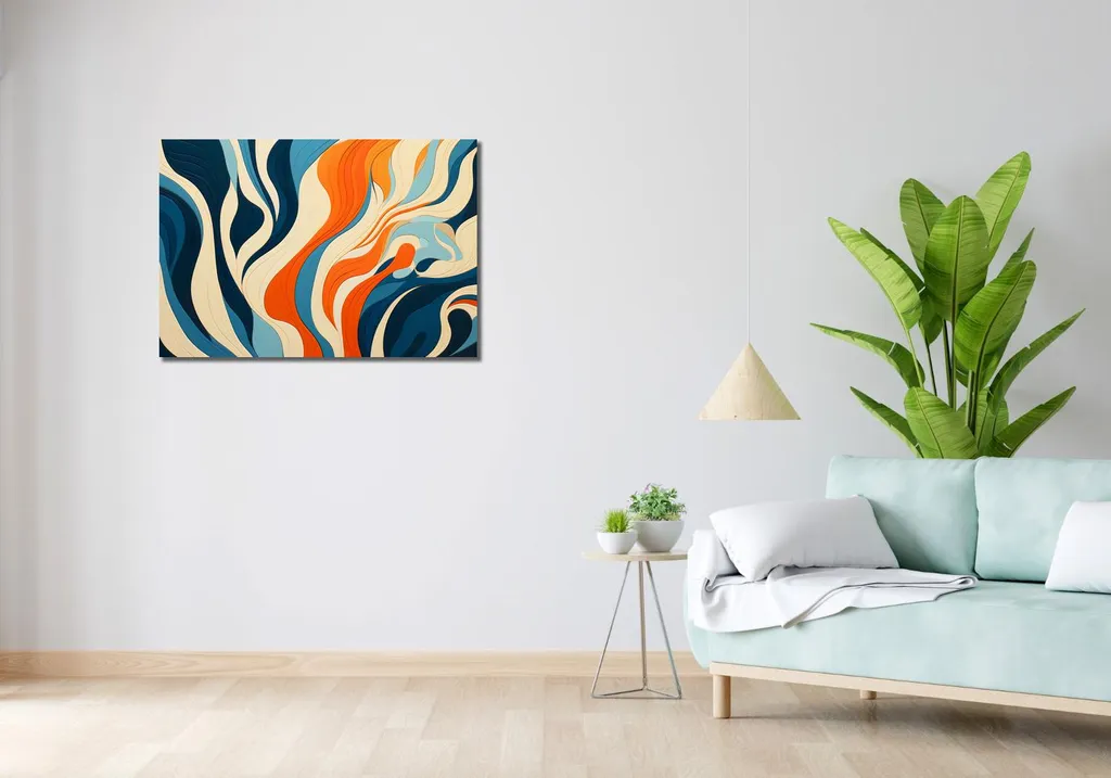 Quadro 90x60cm Onde Oceaniche - Tela Canvas Alta Definizione Mare - 2