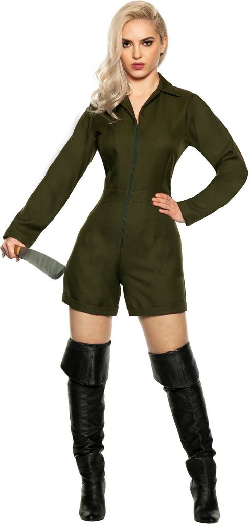 Michelle Myers Halloween Romper oliv Größe: XL