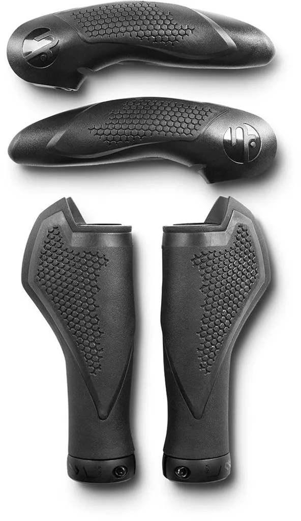 Poignées de guidon ergonomiques noires en caoutchouc souple antidérapant