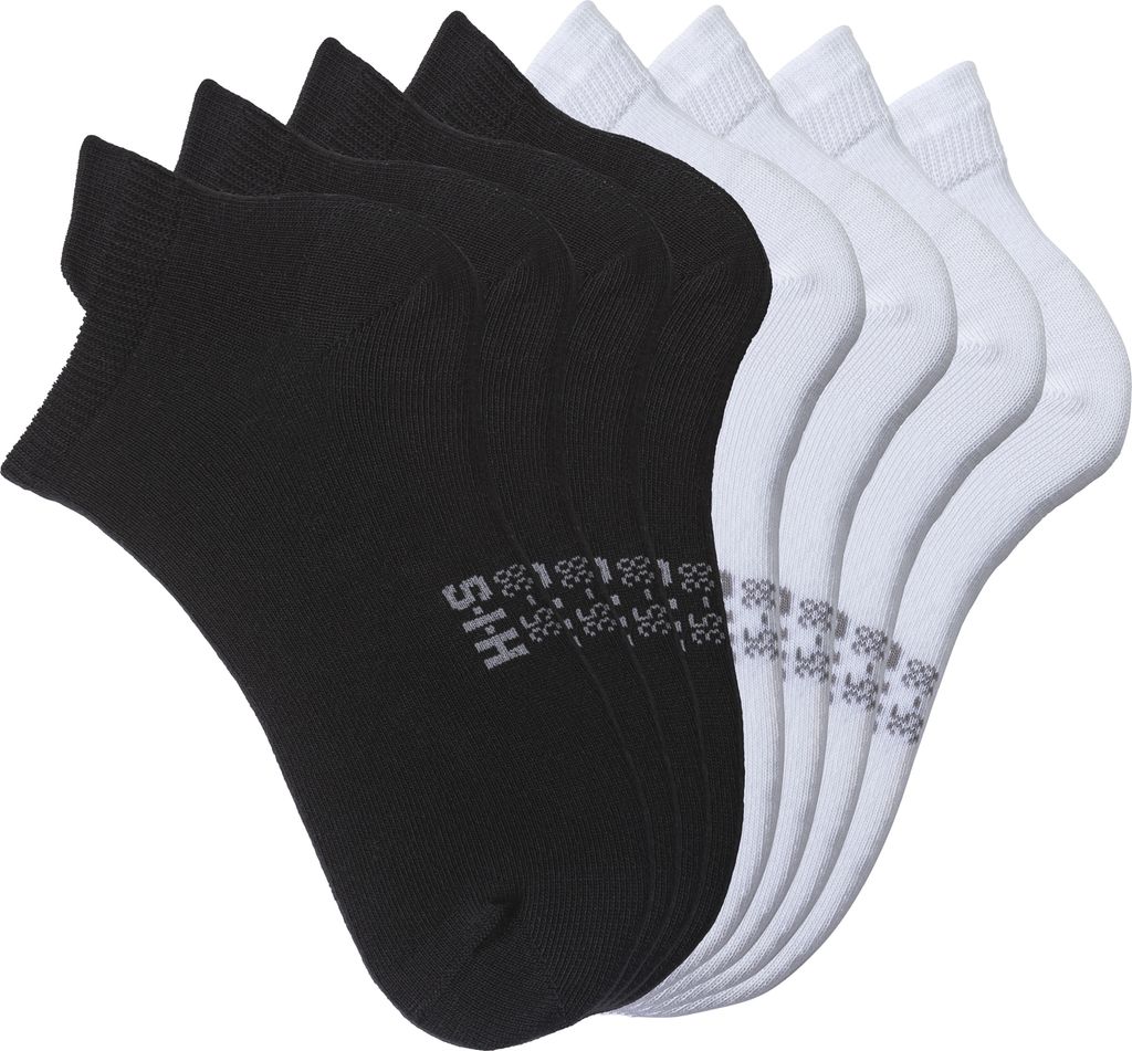 H.I.S. Sneakersocken 8 -teilig 4x schwarz, 4x weiß Größe 35/38 Sockengröße
