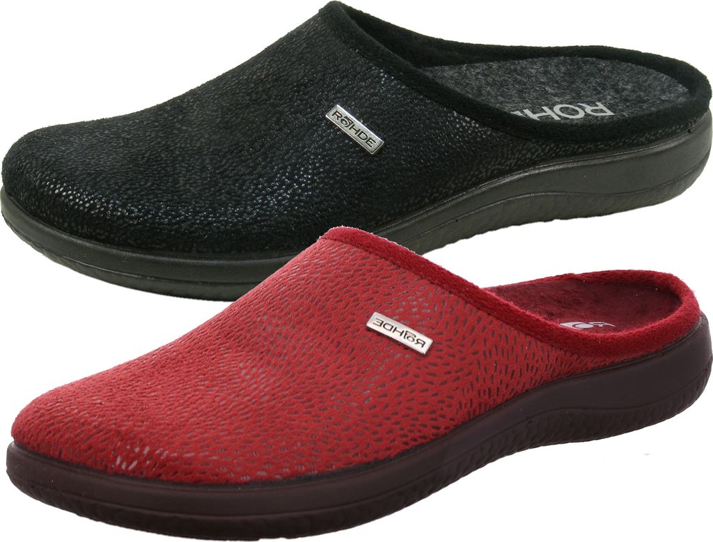 Rohde Damen Schuhe Hausschuhe Pantoffeln Bari 4831, Größe:41 EU, Farbe:Rot