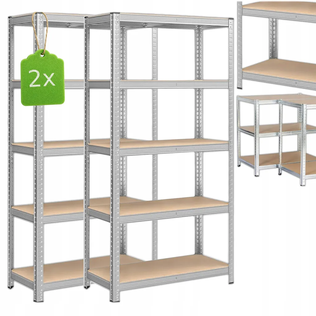 Rangement Garage Stable et Robuste : Rayonnages KRUMAD Sans Vis 875kg