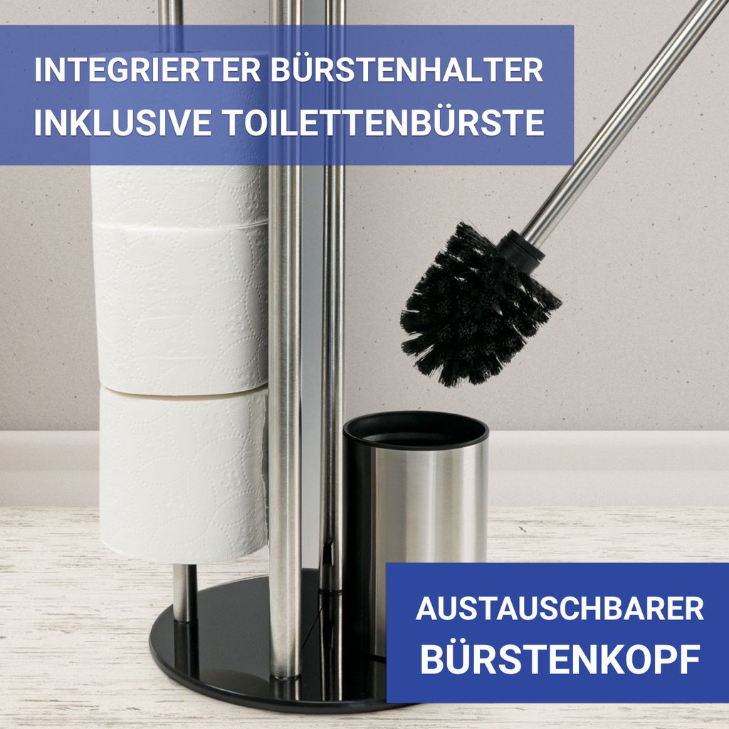 WENKO WC-Garnitur Ravina Edelstahl matt, mit Produktbild 11