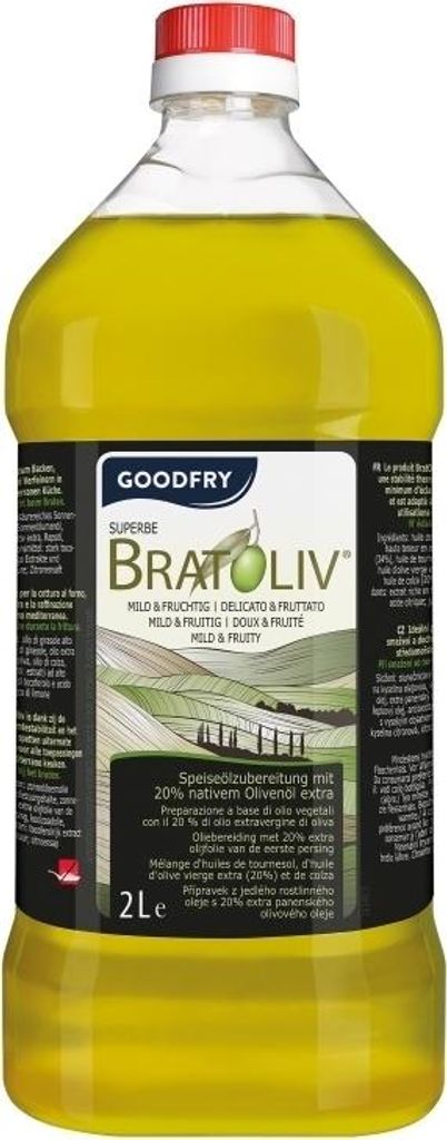 BRATOLIV 2L, Speiseölzubereitung mit 20% nativem Olivenöl Produktbild 