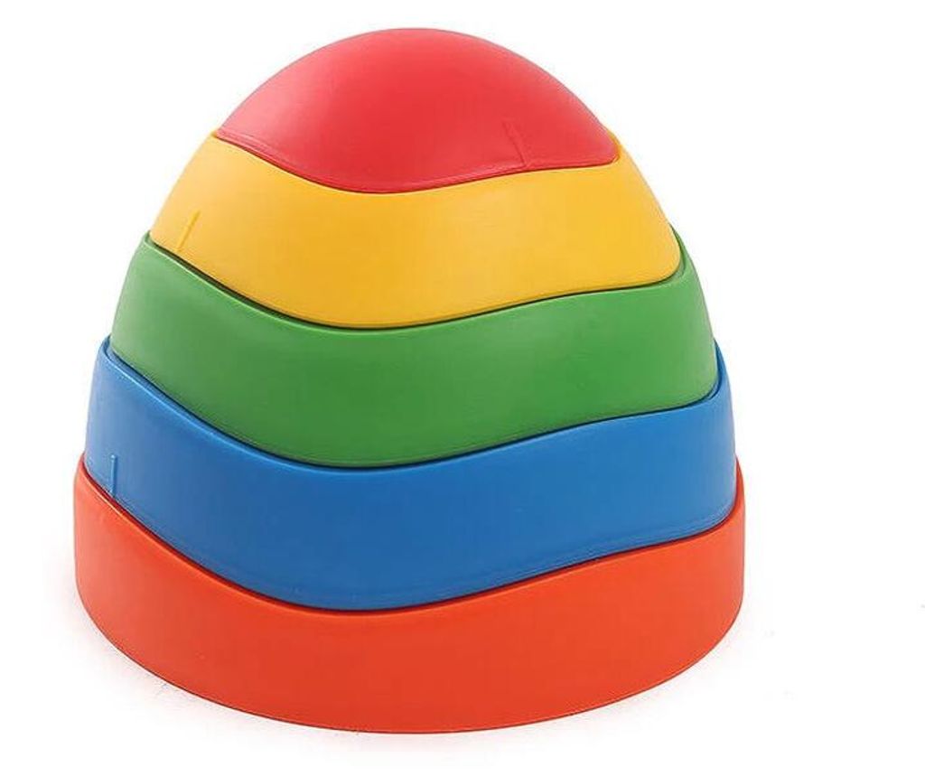 KIK KX3173 Set van 5 balansstenen in regenboogkleuren Productafbeelding 