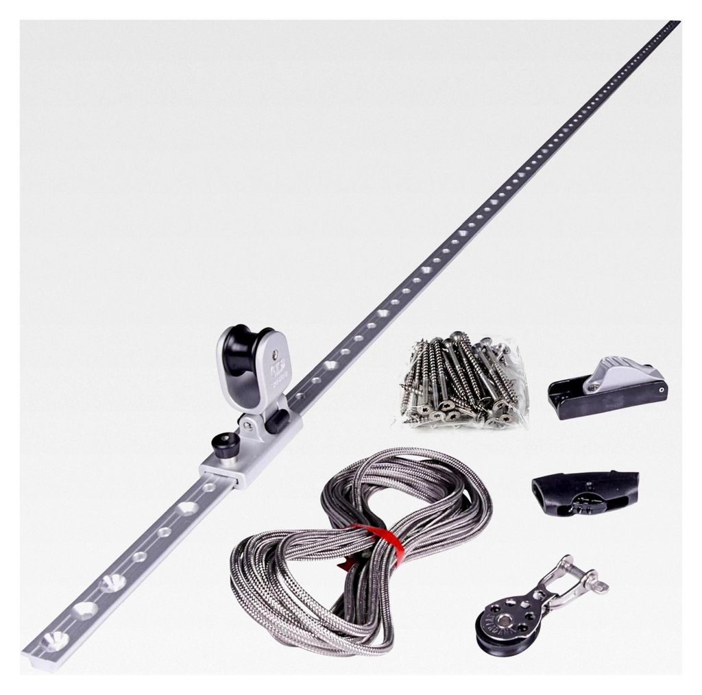 Höheneinstellung Set für Sonnensegel für Masten, Stangen und Holzpfosten, rostfreier und langlebiger Flaschenzug (inklusive Holzschrauben)