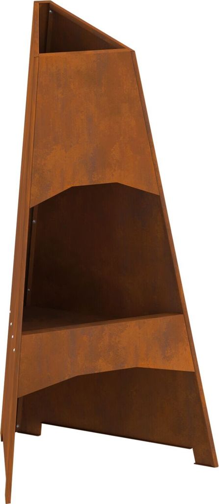 Feuerstelle Pyramide 50x45x95 cm Cortenstahl, Feuerkörbe & -schalen DesignMöbel Neu