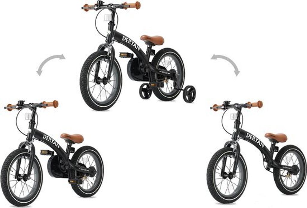 Deryan Luxe 14-Zoll-Kinderfahrrad - 3 in 1 - Balance Produktbild 3