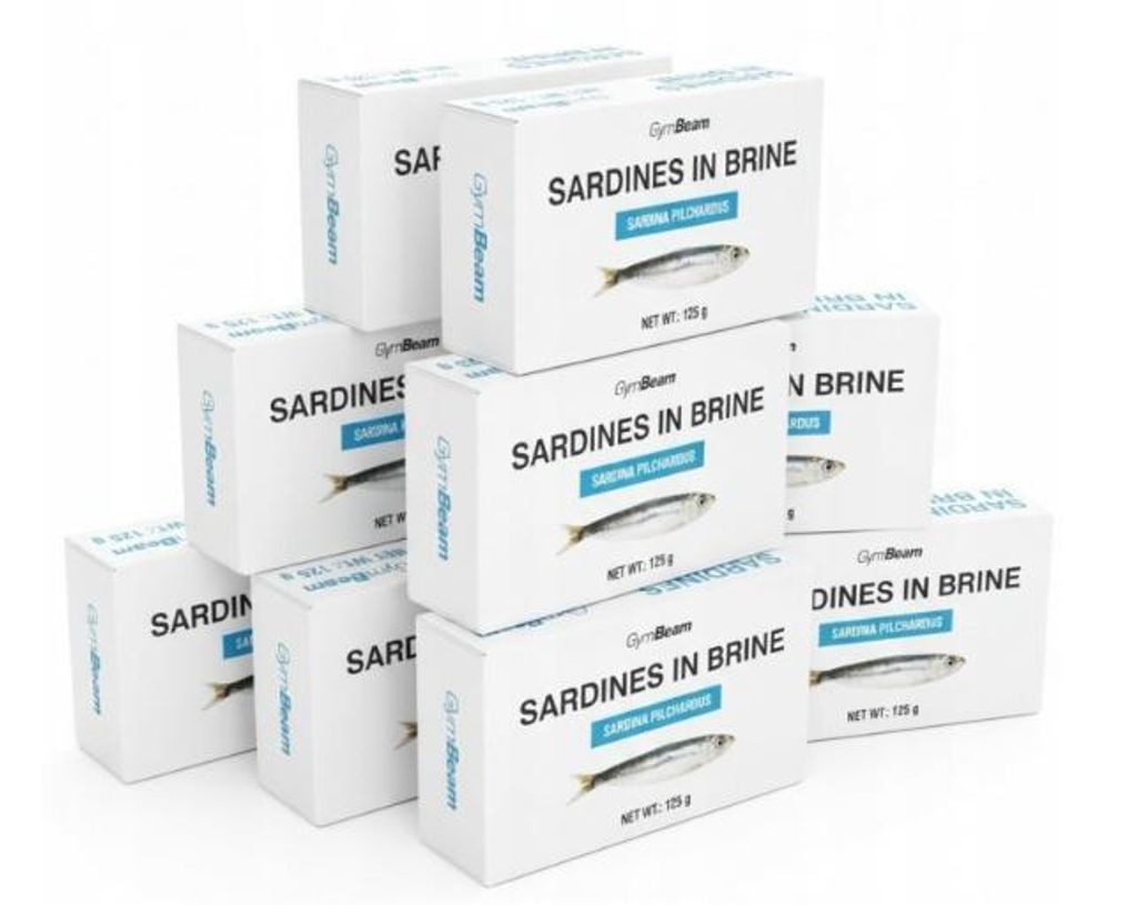 30x GymBeam Sardinen in Salzlake - Hochwertige Produktbild 