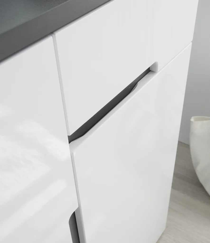 Meuble de Rangement Blanc pour Chambre Boston - Commode Gain de Place