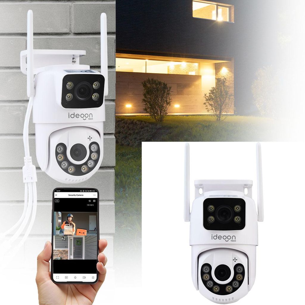 Zuverlässige Dual Lens IP Outdoor-Überwachungskamera, 355° Produktbild 