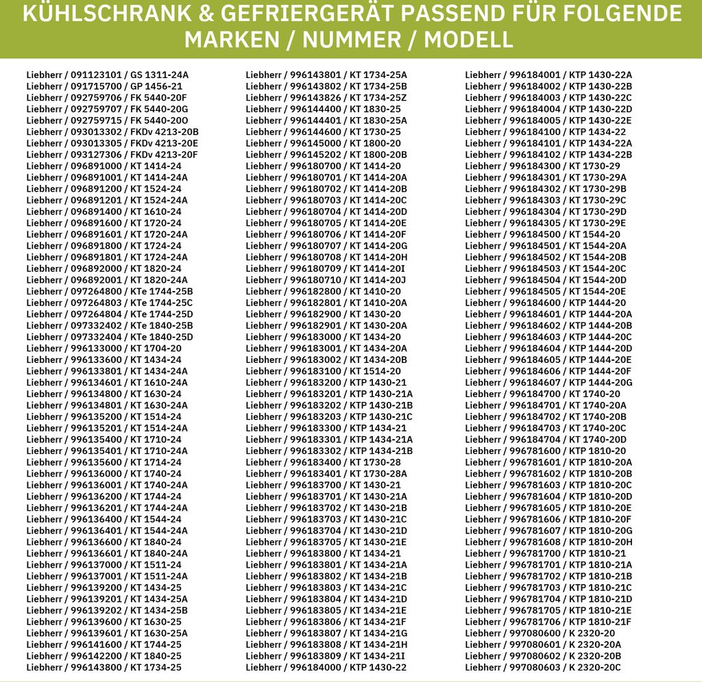 Türgriff LIEBHERR 7424848 Stangenform für Kühlschrank Gefrierschrank Gewerbe