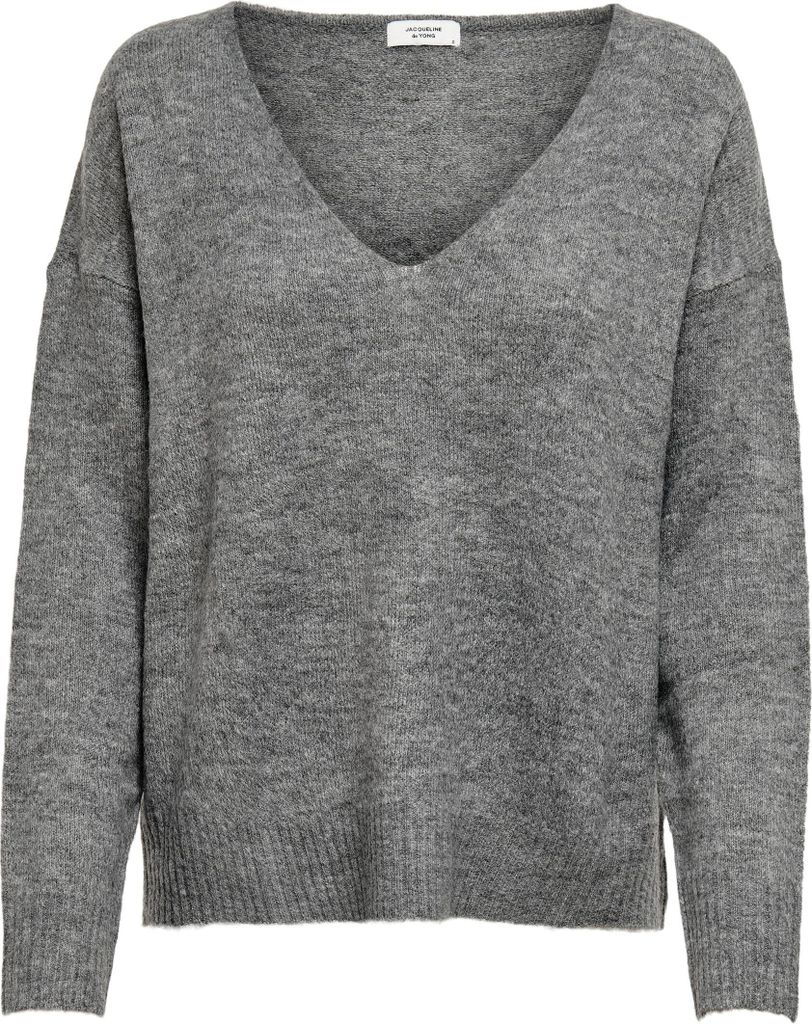 JDY Damen Fein Strickpullover V-Neck JDYELANORA Longsleeve Sweater | 38